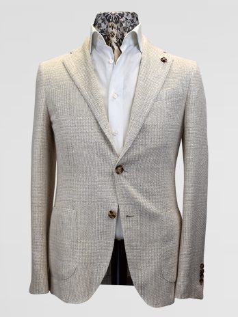 3VL – Veste Lardini beige écru Prince de Galles