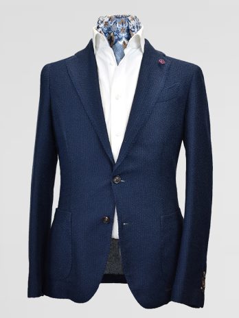 4VL – Veste Lardini marine maille de lin