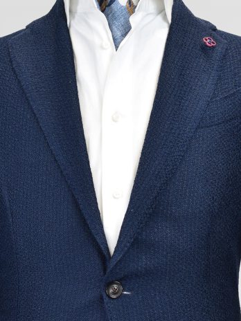 4VL – Veste Lardini marine maille de lin