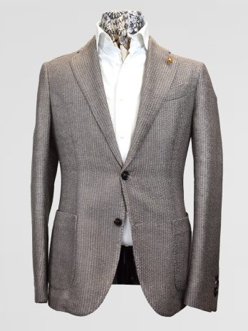 5VL – Veste Lardini beige maille de lin