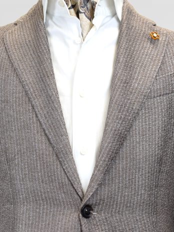 5VL – Veste Lardini beige maille de lin