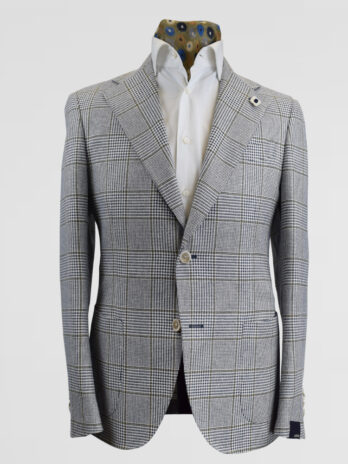 9VL – Veste Lardini marine et kaki Prince de Galles