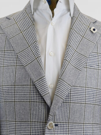 9VL – Veste Lardini marine et kaki Prince de Galles