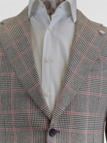 9VL – Veste Lardini marron et rose Prince de Galles