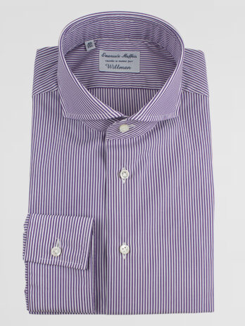 4CEM – Chemise Emanuele Maffeis <br>à rayures violette