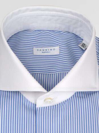 12CHW – Chemise Willman à rayures bleue ciel