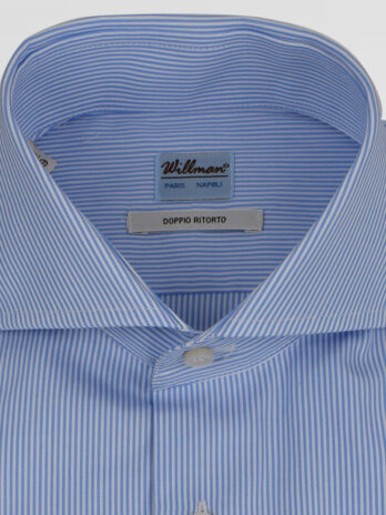 2CHW – Chemise Willman bleue ciel à rayures