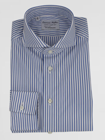 3CEM – Chemise Emanuele Maffeis à rayures bleue marine