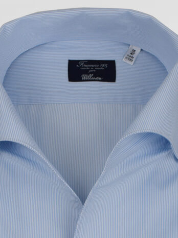 3CF – Chemise Finamore à rayures bleue ciel