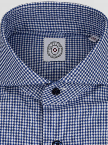 4CBZ – Chemise Bolzonella marine Vichy