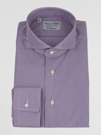 6CEM – Chemise Emanuele Maffeis à rayures violette