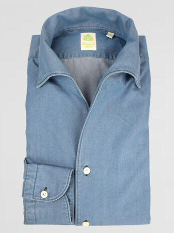 7CF – Chemise Finamore denim bleue