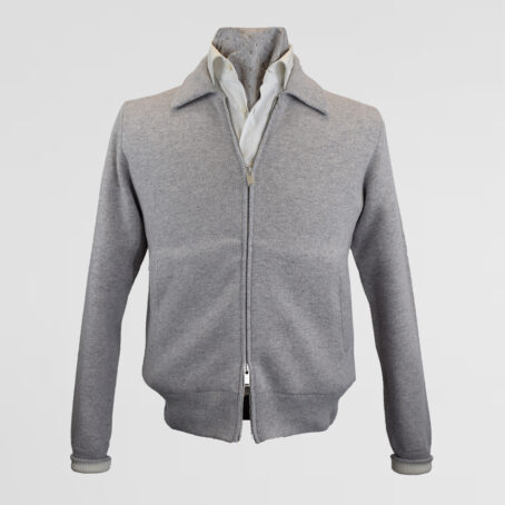 1PBL - Pull blouson Lardini gris