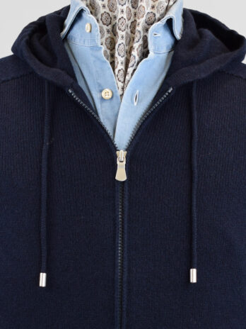 10SW – Sweat à capuche Willman bleu marine