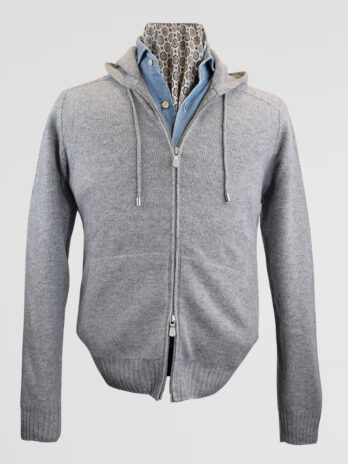 11SW – Sweat à capuche Willman gris clair