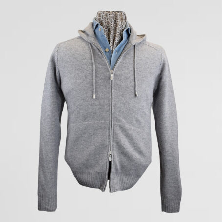 11SW - Sweat à capuche Willman gris clair