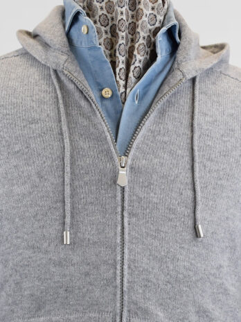 11SW – Sweat à capuche Willman gris clair