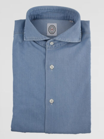 4CBZ – Chemise Bolzonella denim bleu clair