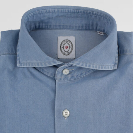 4CBZ - Chemise Bolzonella denim bleu clair – Image 2