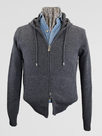12SW – Sweat à capuche Willman gris moyen