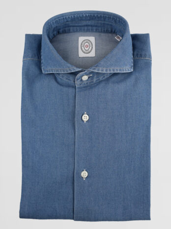 5CBZ – Chemise Bolzonella denim bleu moyen