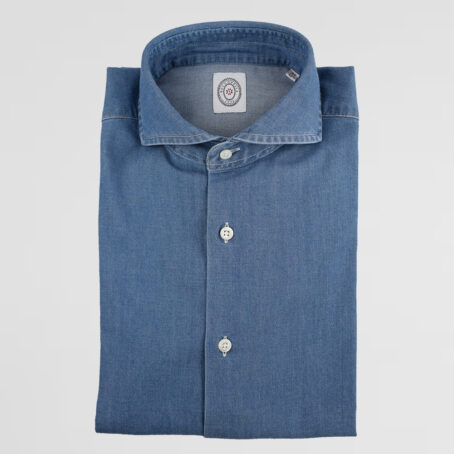5CBZ - Chemise Bolzonella denim bleu moyen