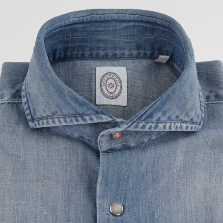 6CBZ - Chemise Bolzonella denim bleu lavée – Image 2