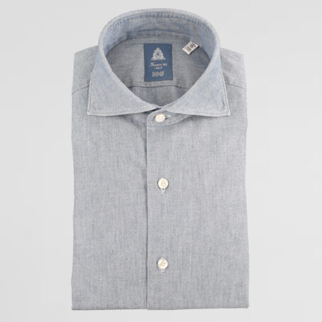 6CHF - Chemise Finamore denim bleu