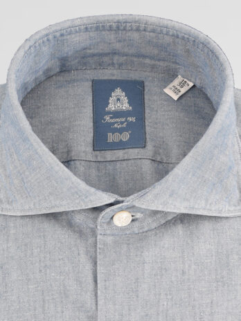 6CHF – Chemise Finamore denim bleu
