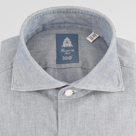 6CHF - Chemise Finamore denim bleu – Image 2