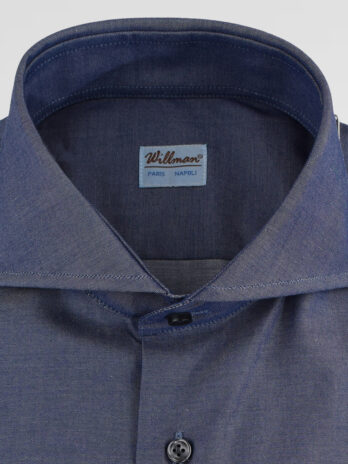 7CHW – Chemise Willman bleue pétrole