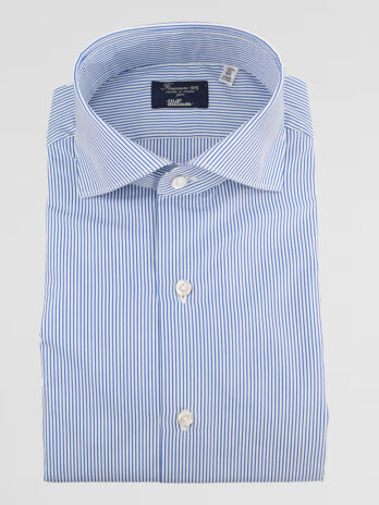 8CHF – Chemise Finamore bleue