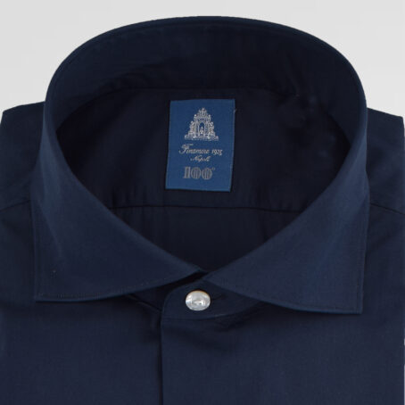 9CHF - Chemise Finamore bleue marine – Image 2