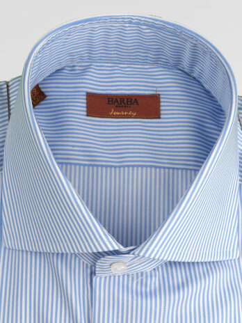 2CHB – Chemise Barba bleue ciel à rayures