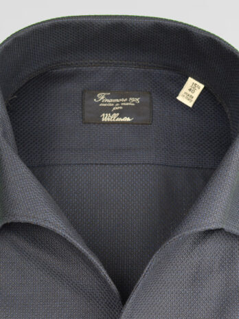 3CHF – Chemise Finamore bleue marine