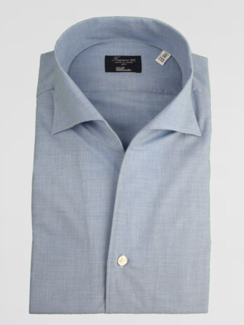 4CHF – Chemise Finamore bleue/grise