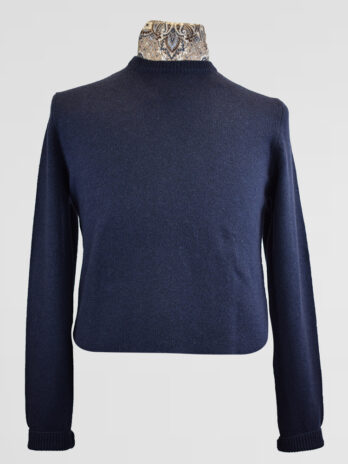 10PUW- Pull Willman col rond marine