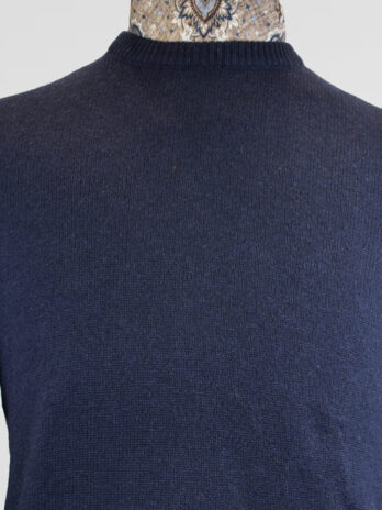 10PUW- Pull Willman col rond marine
