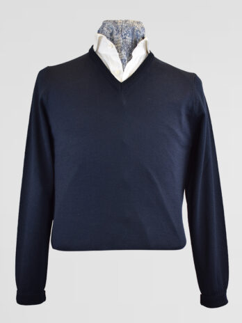 1PUW – Pull Willman col en V marine