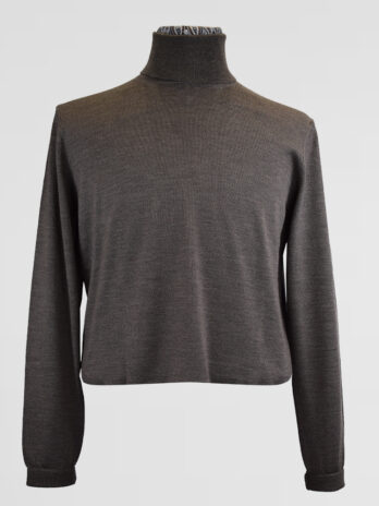 3PUW – Pull Willman col roulé marron