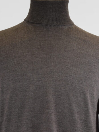 3PUW – Pull Willman col roulé marron