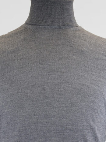 4PUW- Pull Willman col roulé gris