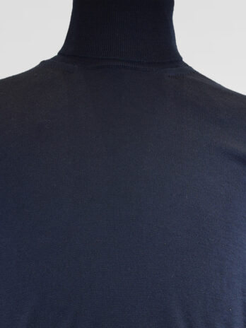 5PUW- Pull Willman col roulé marine