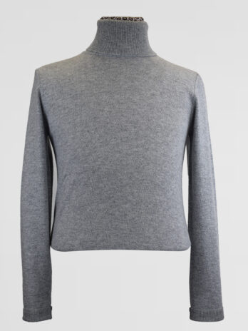 8PUW- Pull Willman col roulé gris