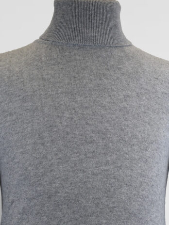 8PUW- Pull Willman col roulé gris