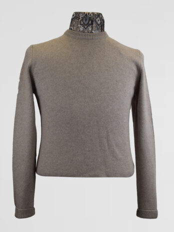 9PUW- Pull Willman col rond beige
